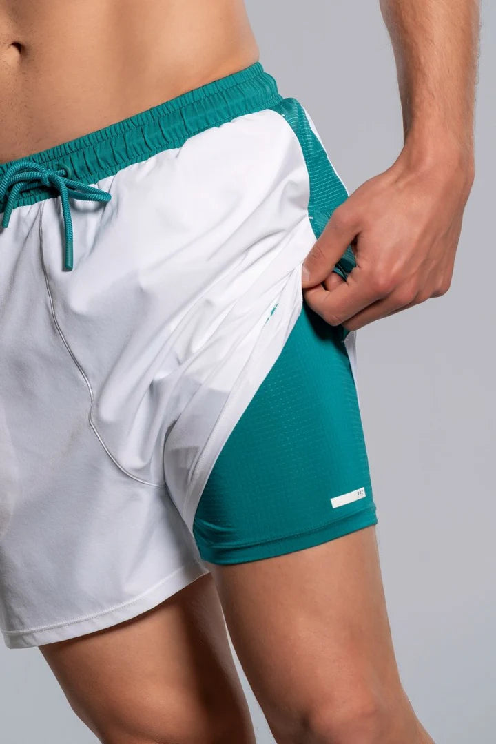 NOX Herren PRO Shorts S - Weiss, grün