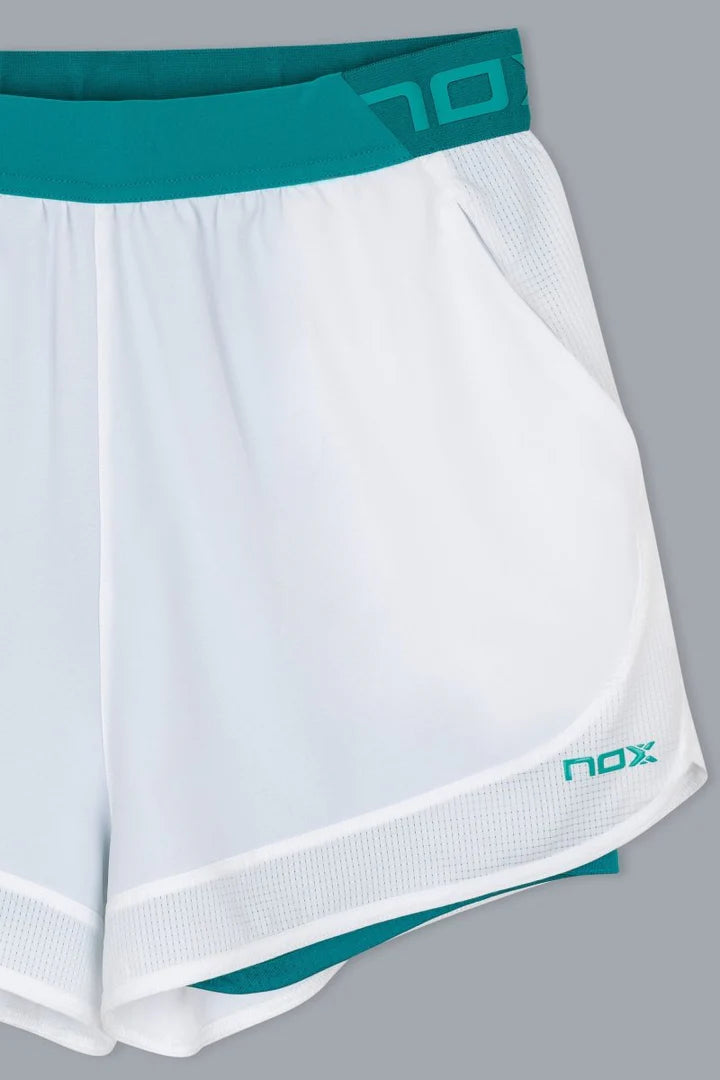 NOX Damen PRO Shorts S - Weiss, grün