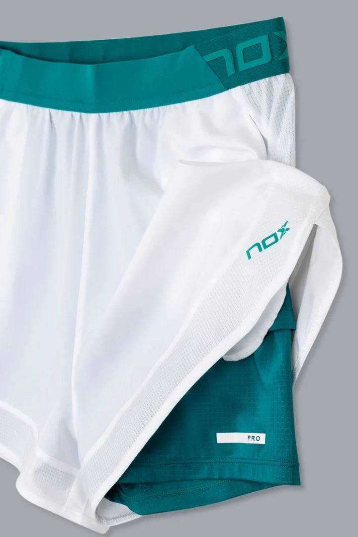 NOX Damen PRO Shorts XS - Weiss, grün