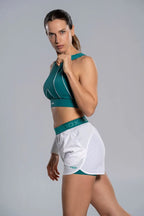 NOX Damen PRO Shorts L - Weiss, grün